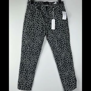 Sanctuary Denim Los Angeles Sunbaked Giraffe Print Black Skinny Pants 28/6